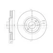 Jeu de 2 disques de frein avant METELLI 23-0566C - Visuel 1