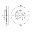 Jeu de 2 disques de frein avant METELLI 23-0835C - Visuel 1