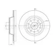 Jeu de 2 disques de frein arrière METELLI 23-0852C - Visuel 1