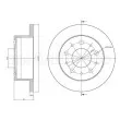 Jeu de 2 disques de frein arrière METELLI 23-0912C - Visuel 1