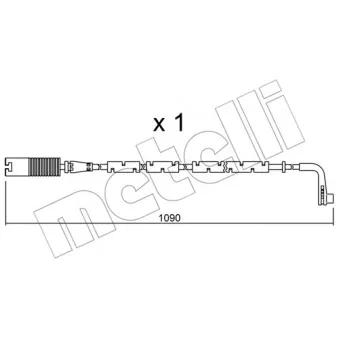 Contact d'avertissement, usure des plaquettes de frein METELLI SU.206