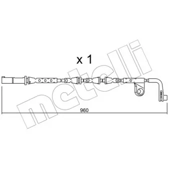 Contact d'avertissement, usure des plaquettes de frein METELLI SU.220