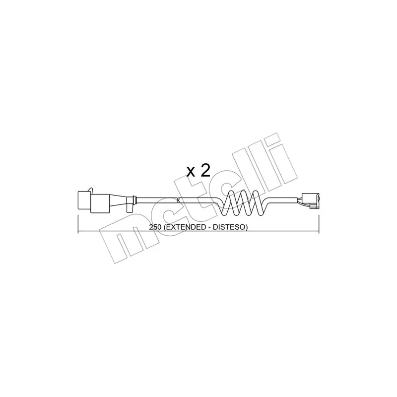 Contact d'avertissement, usure des plaquettes de frein METELLI SU.227K