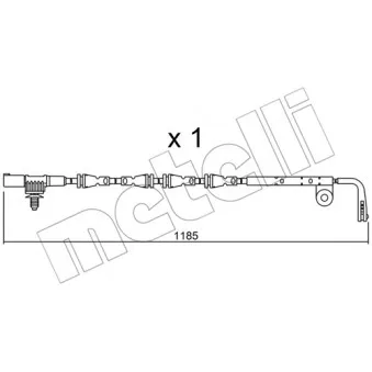 Contact d'avertissement, usure des plaquettes de frein METELLI SU.229