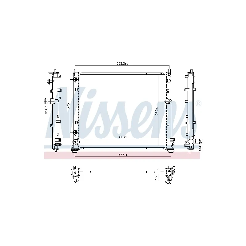 Radiateur, refroidissement du moteur NISSENS 606152