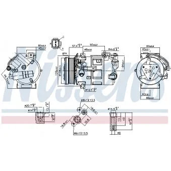 Compresseur, climatisation NISSENS 890210