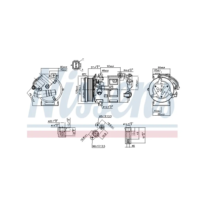 Compresseur, climatisation NISSENS 890210