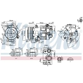 Compresseur, climatisation NISSENS 890420