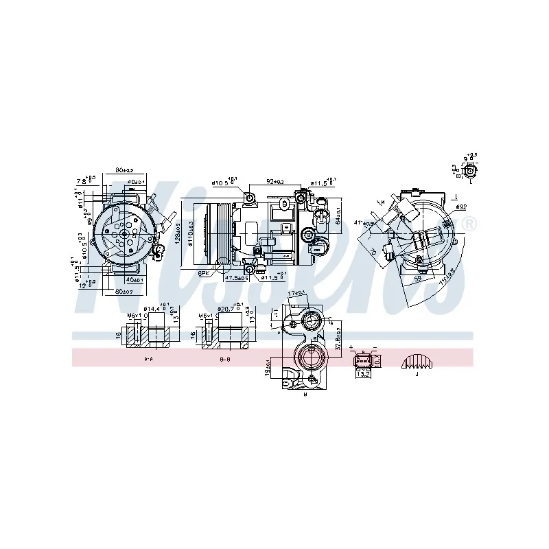 Compresseur, climatisation NISSENS 890420