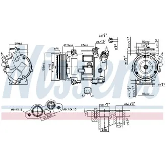 Compresseur, climatisation NISSENS 890606