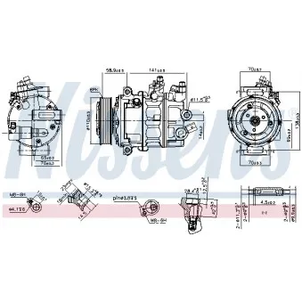 Compresseur, climatisation NISSENS 890608