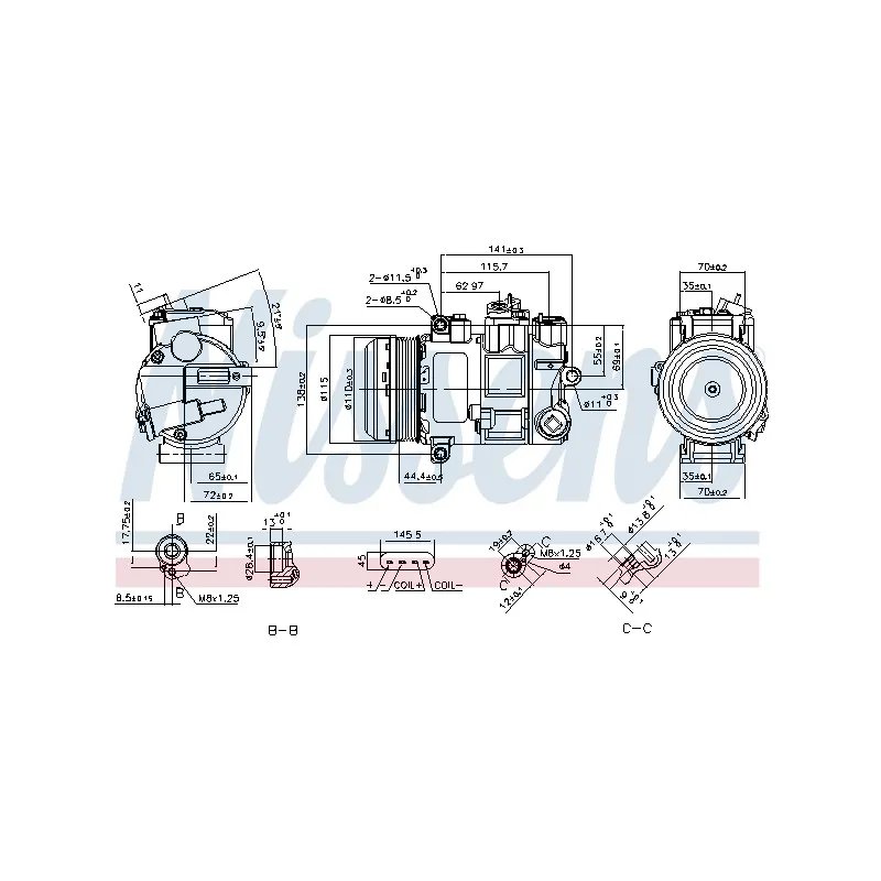 Compresseur, climatisation NISSENS 890696