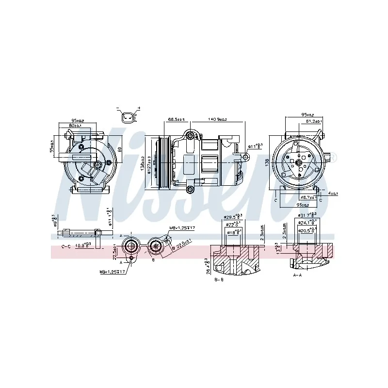 Compresseur, climatisation NISSENS 890698