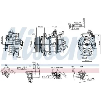 Compresseur, climatisation NISSENS 890754