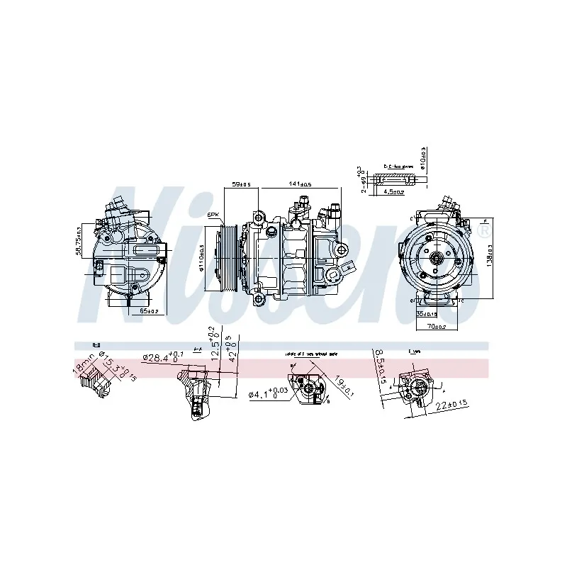 Compresseur, climatisation NISSENS 890754