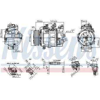 Compresseur, climatisation NISSENS 890755