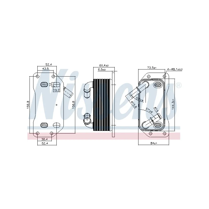 Radiateur d'huile NISSENS 91254