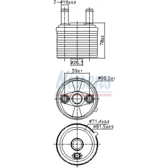 Radiateur d'huile de boîte automatique NISSENS 91267