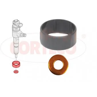 Jeux de bagues d'etanchéité, injecteur CORTECO 49445012