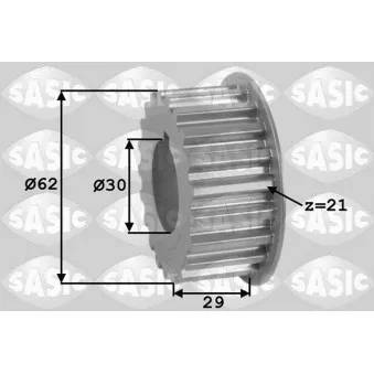 Roue dentée, vilebrequin SASIC 1600001