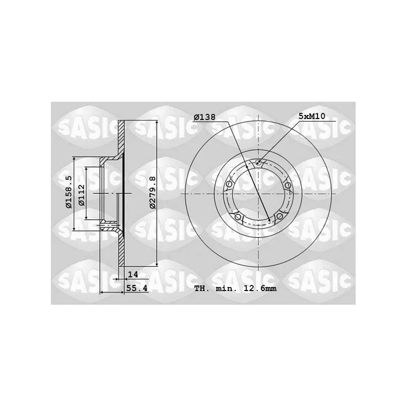 Jeu de 2 disques de frein avant SASIC 2464694J