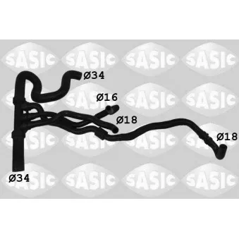 Durite de radiateur SASIC 3404202