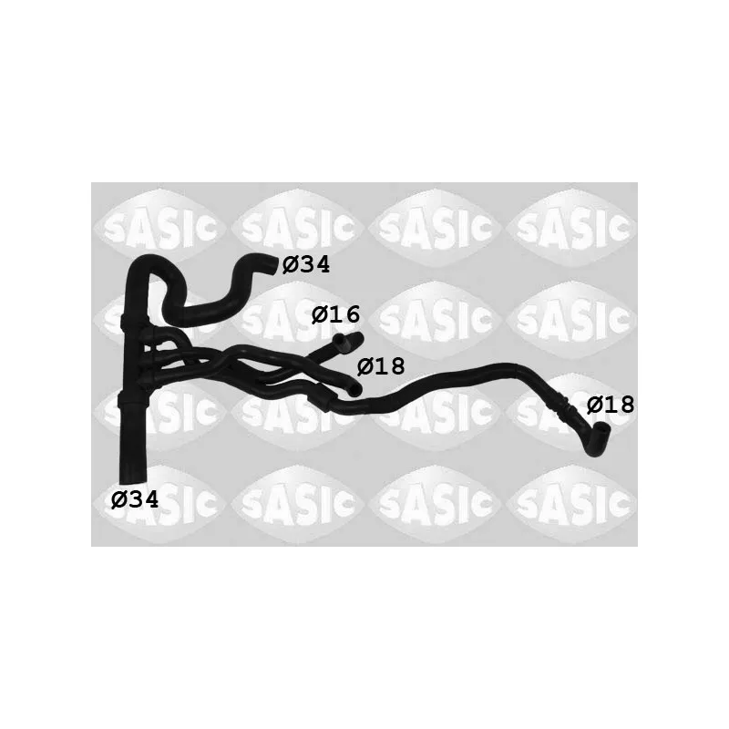 Durite de radiateur SASIC 3404202