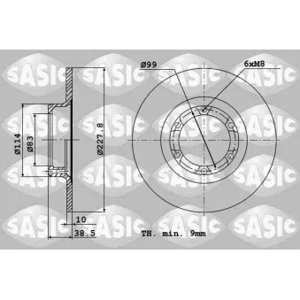 Jeu de 2 disques de frein avant SASIC 4004240J