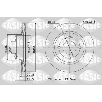 Jeu de 2 disques de frein avant SASIC 4004265J