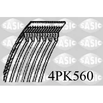 Courroie trapézoïdale à nervures SASIC 4PK560