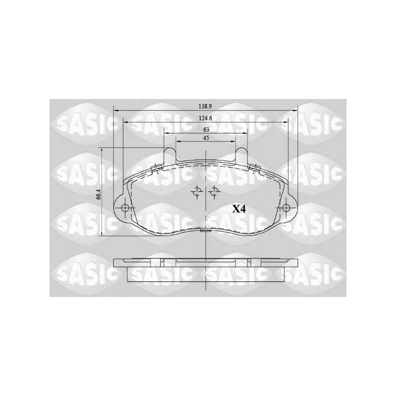 Jeu de 4 plaquettes de frein avant SASIC 6214033