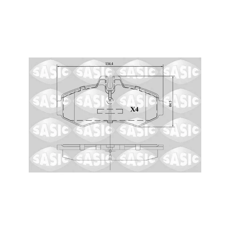 Jeu de 4 plaquettes de frein avant SASIC 6216119
