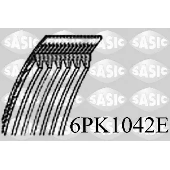 Courroie trapézoïdale à nervures SASIC 6PK1042E