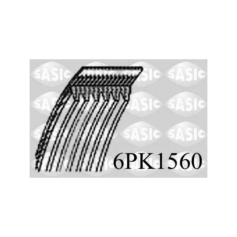 Courroie trapézoïdale à nervures SASIC 6PK1560