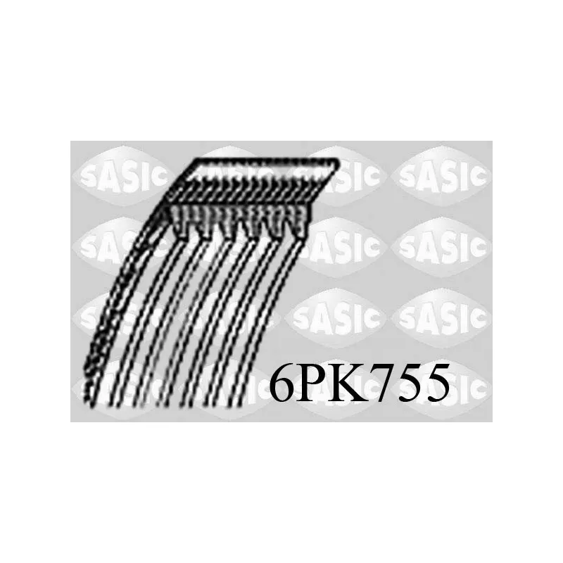Courroie trapézoïdale à nervures SASIC 6PK755