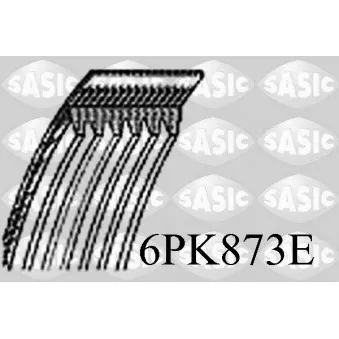 Courroie trapézoïdale à nervures SASIC 6PK873E