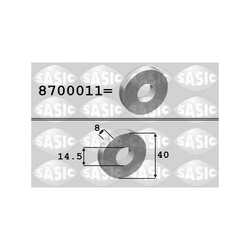 Rondelle de calage, poulie-vilebrequin SASIC 8700011