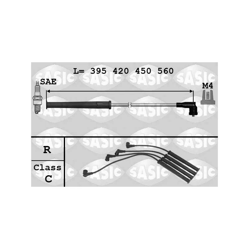 Kit de câbles d'allumage SASIC 9284011