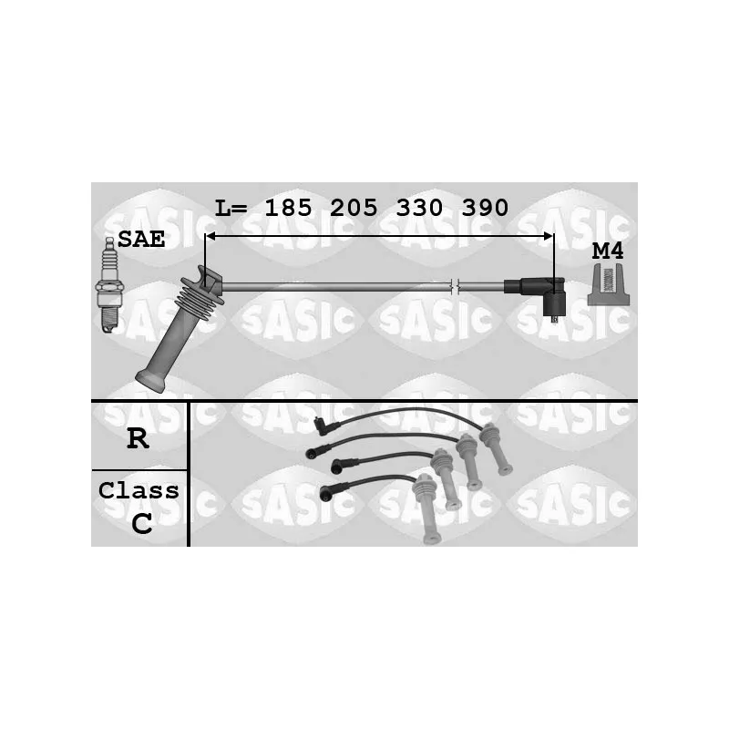 Kit de câbles d'allumage SASIC 9286043