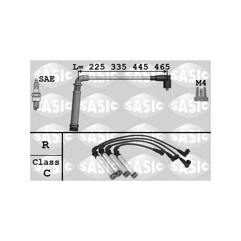 Kit de câbles d'allumage SASIC 9286044