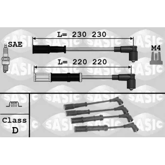 Kit de câbles d'allumage SASIC