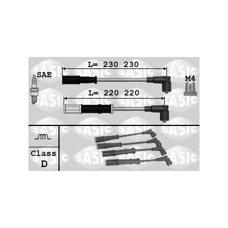 Kit de câbles d'allumage SASIC 9286045