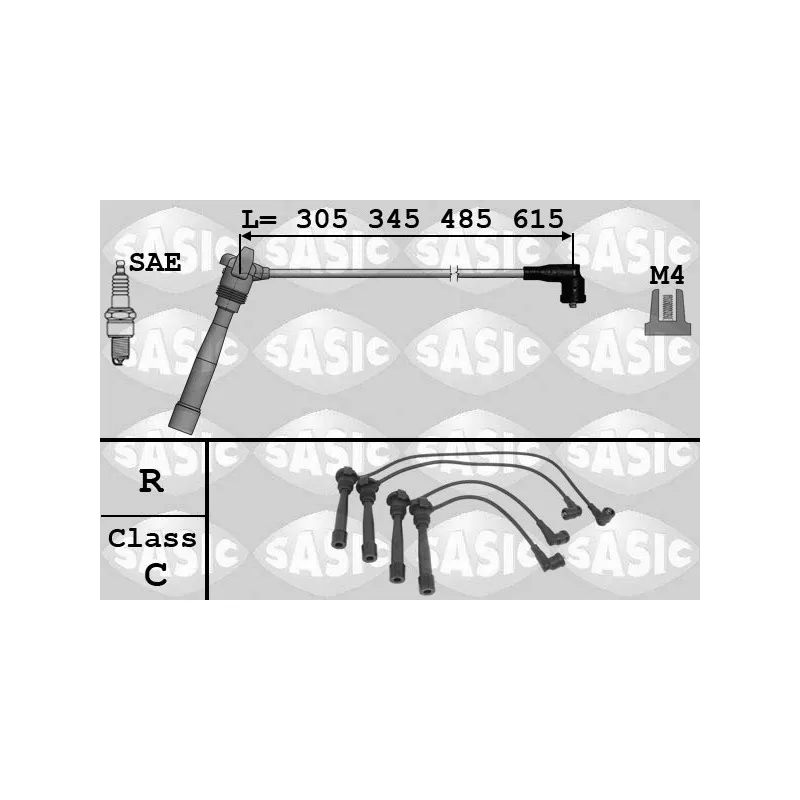 Kit de câbles d'allumage SASIC 9286047