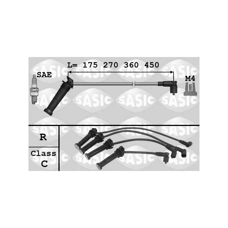 Kit de câbles d'allumage SASIC 9286049