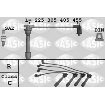 Kit de câbles d'allumage SASIC 9286051