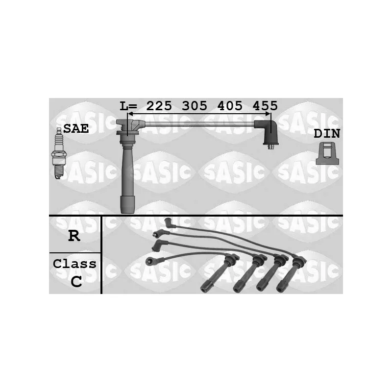 Kit de câbles d'allumage SASIC 9286051