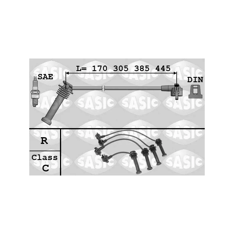 Kit de câbles d'allumage SASIC 9286054