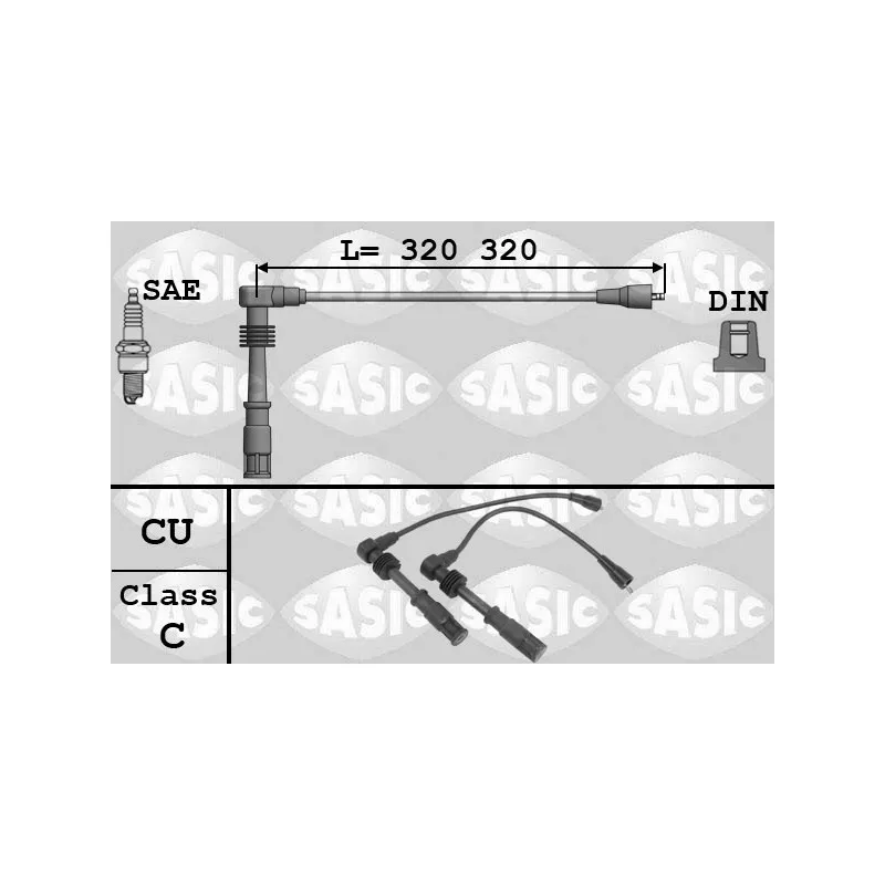Kit de câbles d'allumage SASIC 9286060