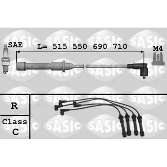 Kit de câbles d'allumage SASIC 9286061