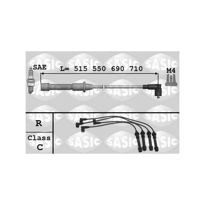 Kit de câbles d'allumage SASIC 9286061